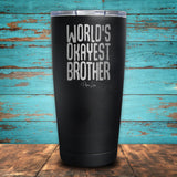 World's Okayest Brother Coated Drinkware