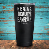 Brains, Beauty, Barbells Coated Drinkware