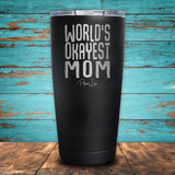 World's Okayest Mom Coated Drinkware