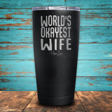 World's Okayest Wife Coated Drinkware