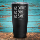 Checklist - Coffee, Sun, Sand Coated Drinkware