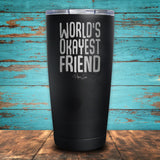 World's Okayest Friend Coated Drinkware