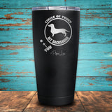 Circle Of Trust Dachshund Coated Drinkware