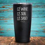 Checklist - Wine, Sun, Sand Coated Drinkware