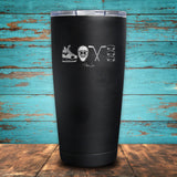 Hockey Love Coated Drinkware