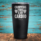 Carrying This Is My Cardio Coated Drinkware