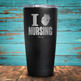 I Heart Nursing Coated Drinkware
