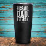 Husband Dad Veteran Coated Drinkware