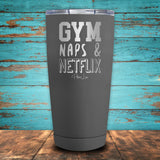Gym Naps Netflix Coated Drinkware