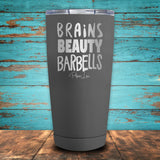 Brains, Beauty, Barbells Coated Drinkware