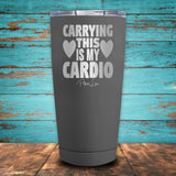 Carrying This Is My Cardio Coated Drinkware