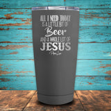 Jesus & Beer Coated Drinkware