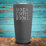 Yoga Coffee Books Coated Drinkware