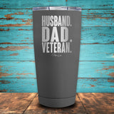Husband Dad Veteran Coated Drinkware