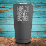World's Okayest Brother Coated Drinkware
