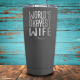 World's Okayest Wife Coated Drinkware