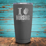 I Heart Nursing Coated Drinkware
