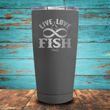 Live Love Fish Coated Drinkware