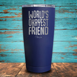 World's Okayest Friend Coated Drinkware