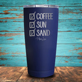 Checklist - Coffee, Sun, Sand Coated Drinkware
