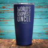 World's Okayest Uncle Coated Drinkware