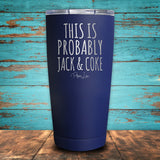 This Is Probably Jack & Coke Coated Drinkware