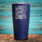 World's Okayest Grandma Coated Drinkware