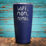 Wife Mom Mermaid Coated Drinkware