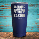 Carrying This Is My Cardio Coated Drinkware