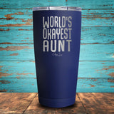 World's Okayest Aunt Coated Drinkware