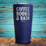 Coffee Books & Rain Coated Drinkware