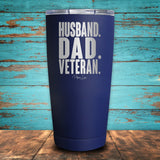 Husband Dad Veteran Coated Drinkware