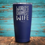 World's Okayest Wife Coated Drinkware