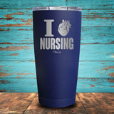 I Heart Nursing Coated Drinkware