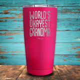 World's Okayest Grandma Coated Drinkware