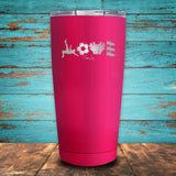 Soccer Love Coated Drinkware
