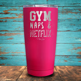 Gym Naps Netflix Coated Drinkware