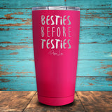 Besties Before Testies Coated Drinkware
