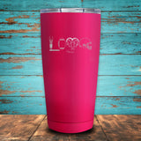 Football Love Coated Drinkware