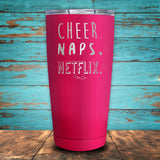 Cheer Naps Netflix Coated Drinkware