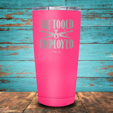 Tattooed and Employed Coated Drinkware