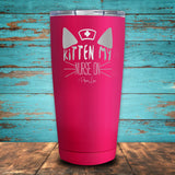 Kitten My Nurse On Coated Drinkware