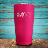 Hockey Love Coated Drinkware
