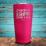 Jesus Saves EMT Coated Drinkware