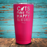 Cats Make Me Happy Coated Drinkware