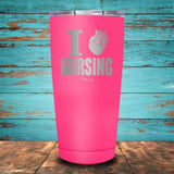 I Heart Nursing Coated Drinkware