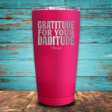 Gratitude for Daditude Coated Drinkware