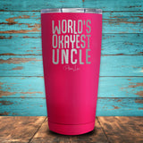 World's Okayest Uncle Coated Drinkware