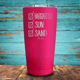 Checklist - Margaritas, Sun, Sand Coated Drinkware