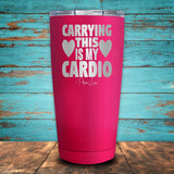 Carrying This Is My Cardio Coated Drinkware